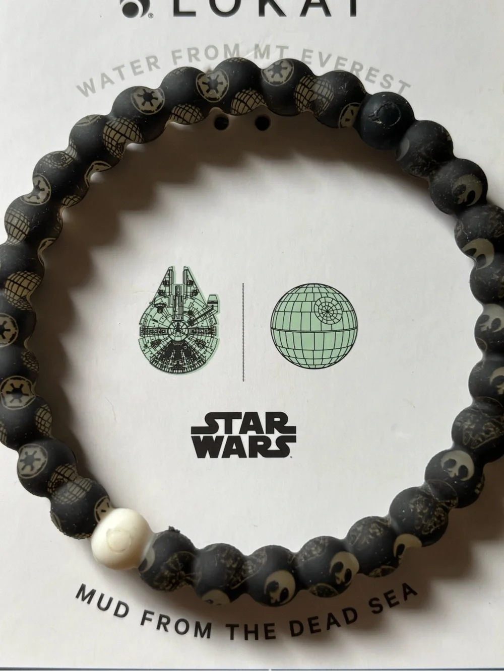 Lokai Bracelet Size XL Star Wars millennium falcon and Death Star, brand new